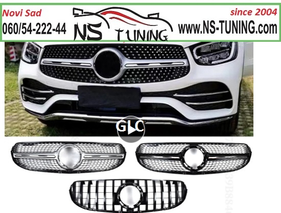 glc mercedes maska prednja grill diamond gt black crna novi sad ugradnja ns tuning servis auto